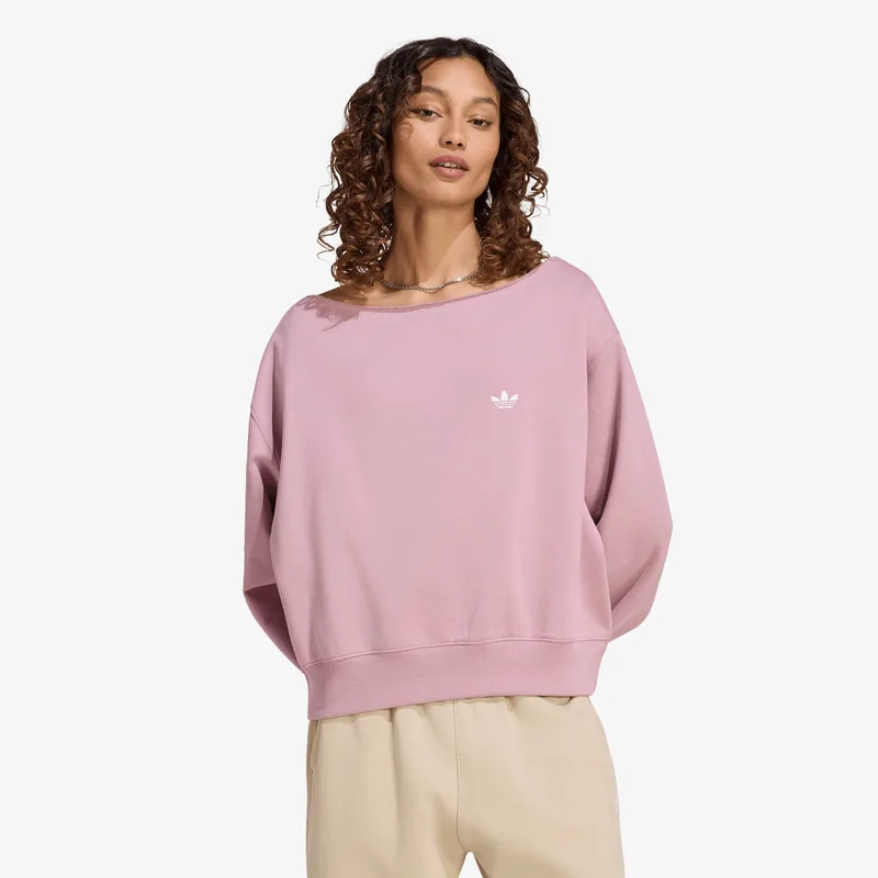 Φούτερ adidas Ess Crw Lo Magic Mauve M