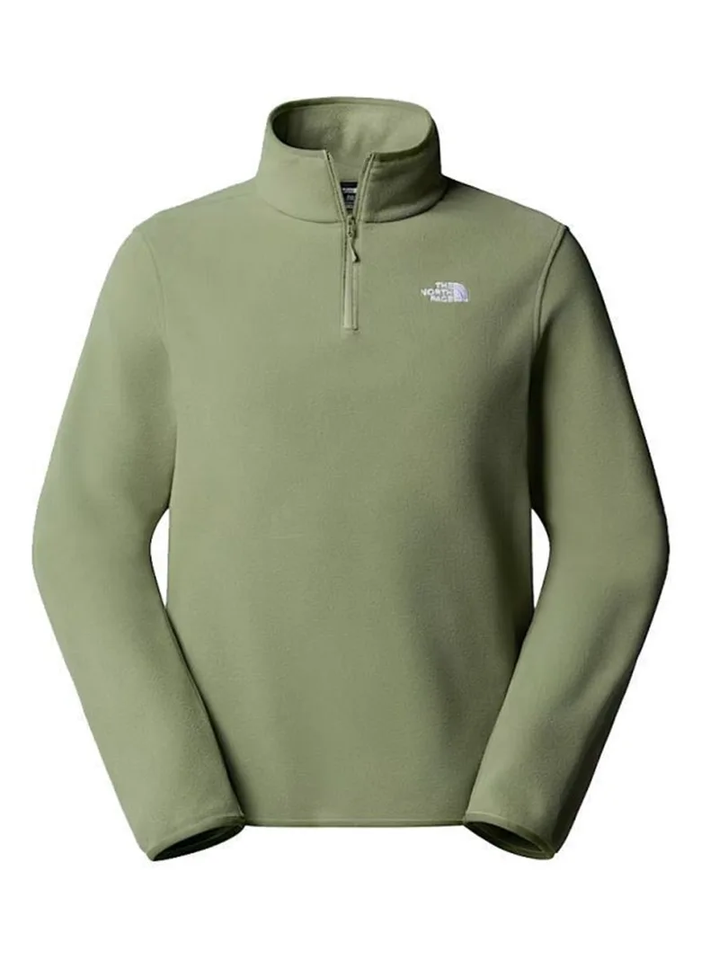 ΑΝΔΡΙΚΟ ΦΟΥΤΕΡ FLEECE THE NORTH FACE GLACIER 1/4 ZIP ΚΑΝΟΝΙΚΗ ΓΡΑΜΜΗ ΠΡΑΣΙΝΟ
