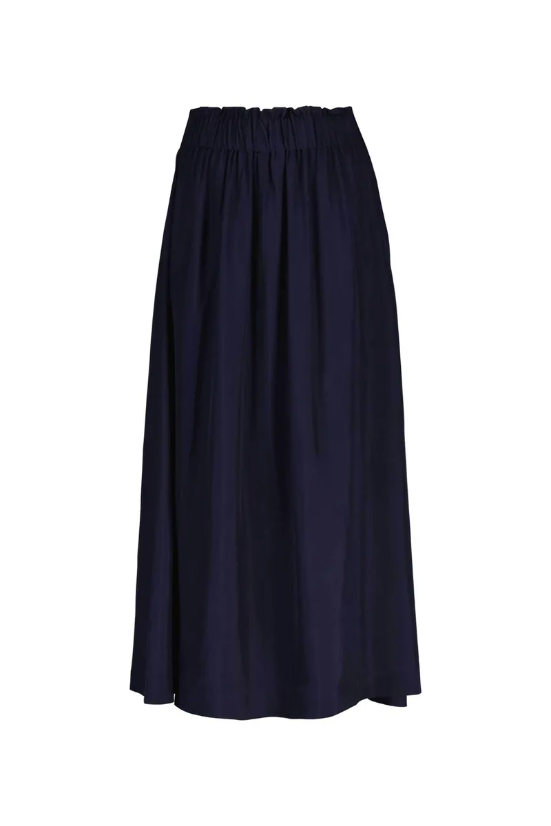Gant γυναικεία midi φούστα με ελαστική μέση Regular Fit - 4400263 Μπλε Σκούρο