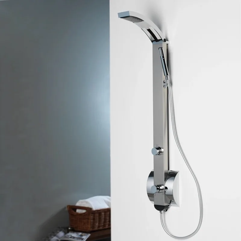 Στήλη Ντους Θερμομικτική Dolce Vita Idea Inox Matt σε Inox Matt με Χρώμιο