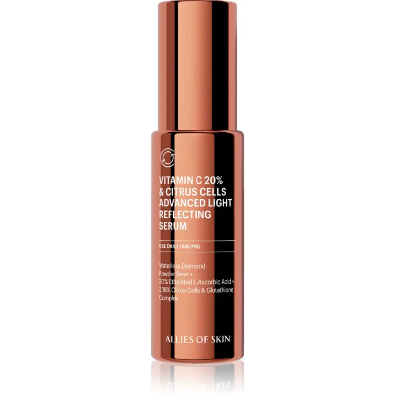 Allies of Skin Vitamin C 20% & Citrus Cells Advanced Firm & Glow Serum ορός προσώπου για λάμψη με βιταμίνη C 30 ml