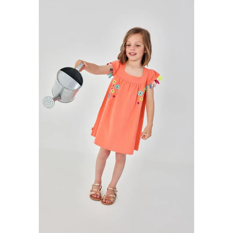 Φόρεμα υφασμάτινο κορίτσι Boboli-313164-5146-Coral