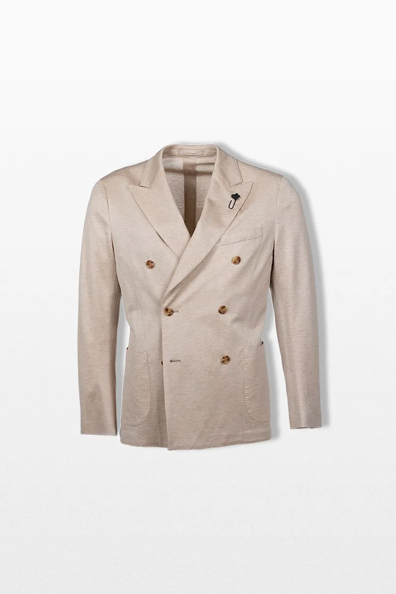 LARDINI Ανδρικό Μπεζ Double Breasted Blazer