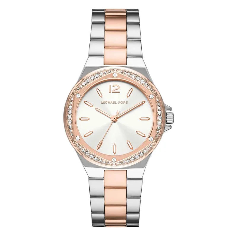 MICHAEL KORS Lennox Crystals Two Tone Stainless Steel Bracelet MK6989