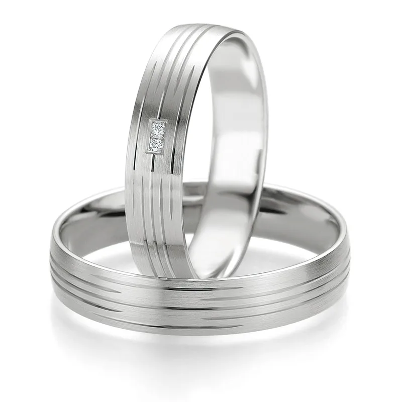 Λευκόχρυση Βέρα Γάμου Breuning με ή χωρίς Πέτρες WR310W xoris_petra k14