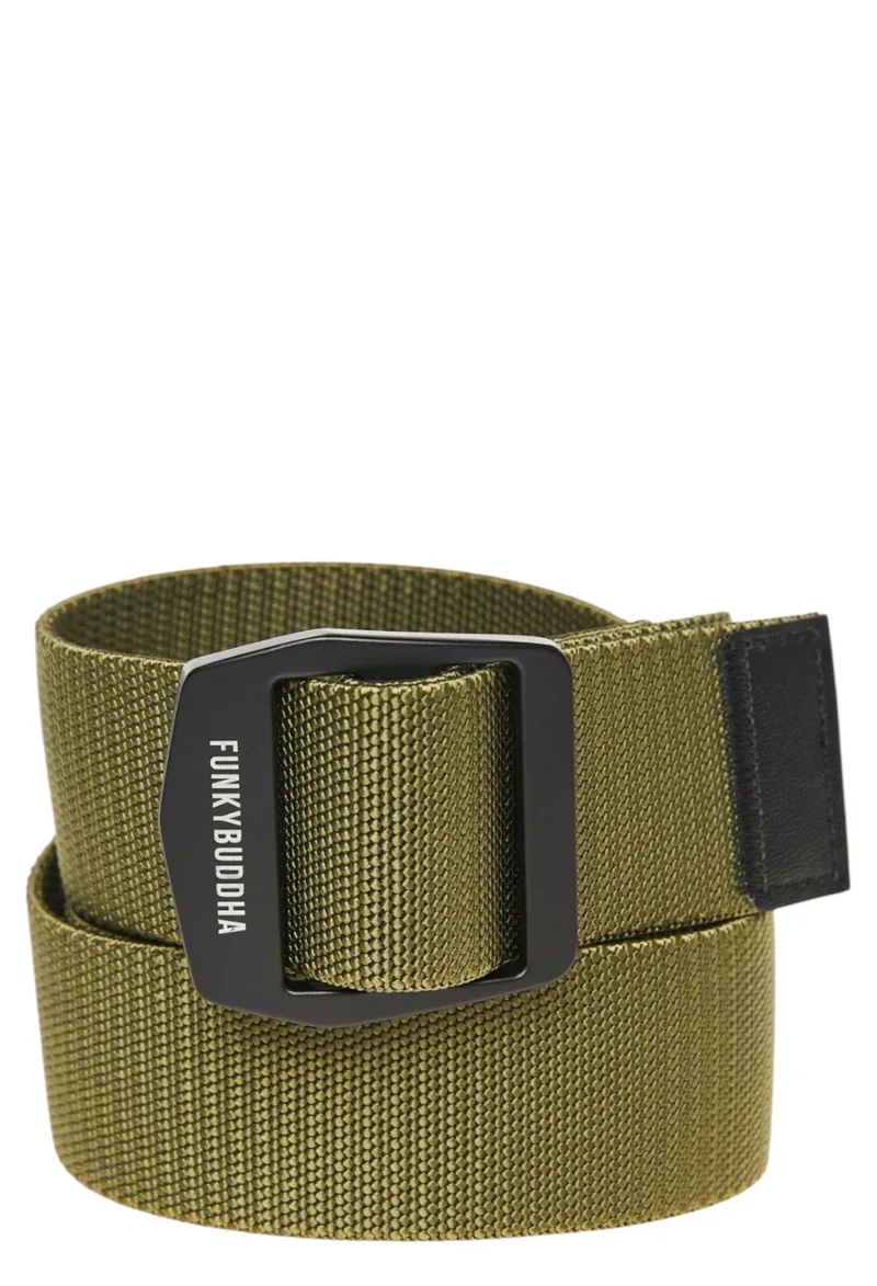 Zώνη Funky Buddha Logo FBM010-031-10-KHAKI Ανδρικό
