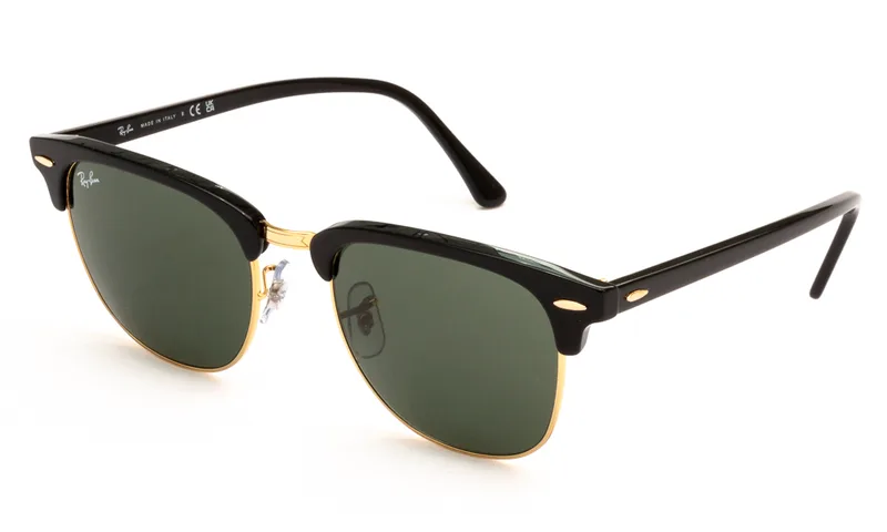RAY BAN ΓΥΑΛΙΑ ΗΛΙΟΥ RAY BAN CLUBMASTER 3016 W0365 5521 3016 ΜαύροΧρυσό