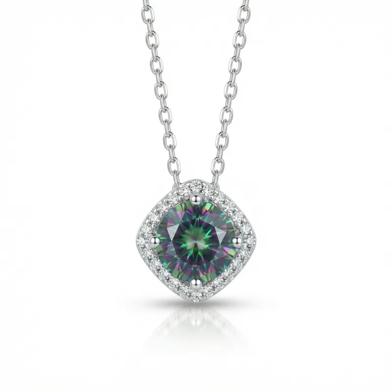 Κολιέ με Moissanite Diamonds από Ασήμι KL3939
