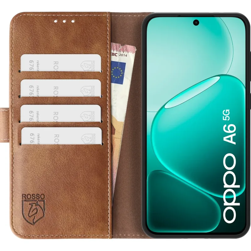 Θήκη Oppo A6 5G Κόκκινο Element PU Πορτοφόλι - Brown (8719246597718)
