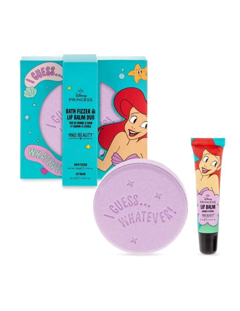 Disney Princess Express Yourself -Bath Fizzer & Lip Balm Set-Ariel