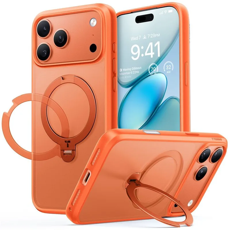 Θήκη Torras Ostand Spin MagSafe Energy Πορτοκαλί iPhone 17 Pro