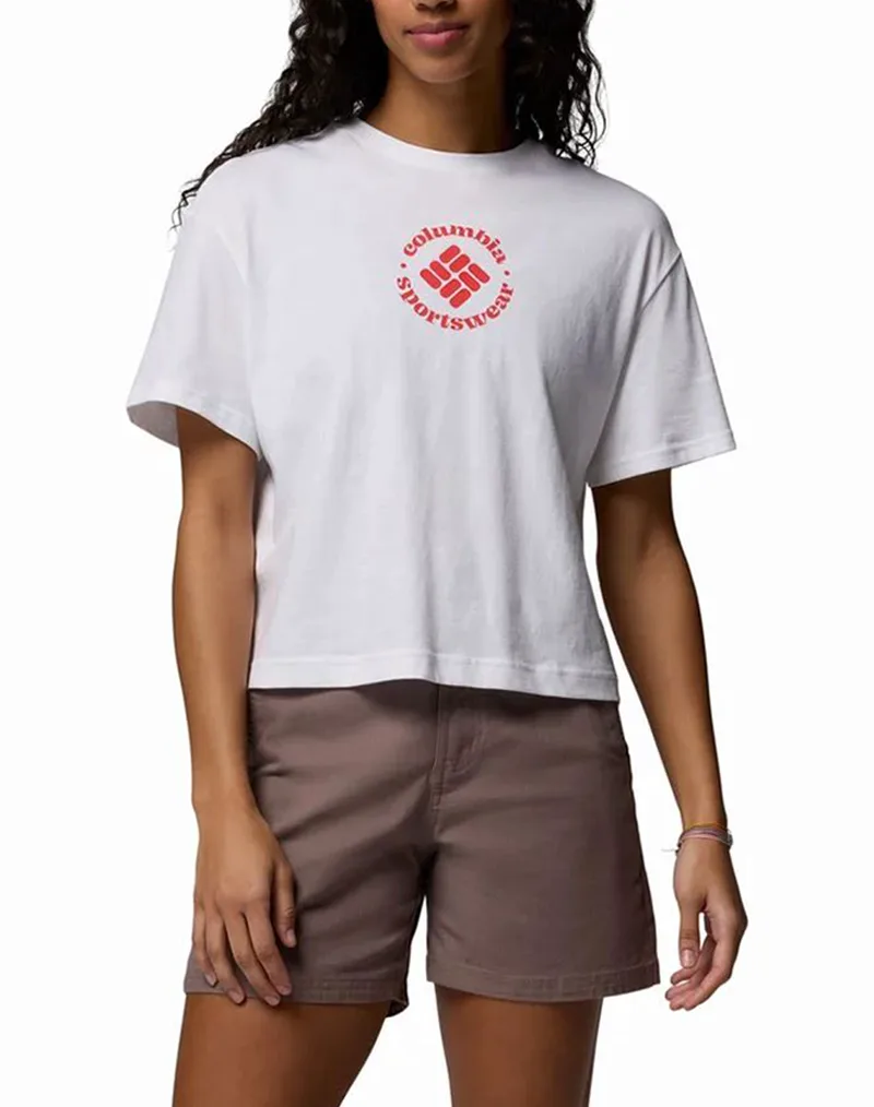 COLUMBIA Γυναικεία Μπλούζα Rolling Bend™ Graphic Relaxed Crop SS CE33-2119991-102 White