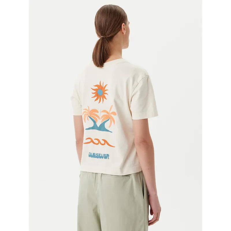 Quiksilver T-Shirt EQWZT03181 Μπεζ