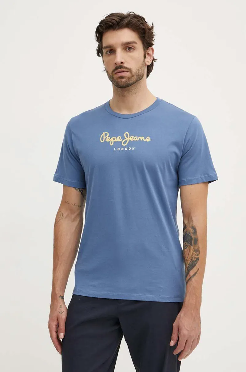 Pepe Jeans Eggo Ανδρική Μπλούζα T-Shirt PM508208-579 Μπλε