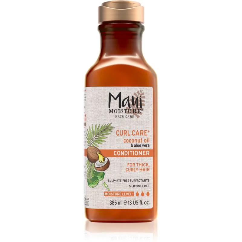 Maui Moisture Curl Quench + Coconut Oil κοντίσιονερ με λάδι καρύδας για σπαστά και σγουρά μαλλιά 385 μλ