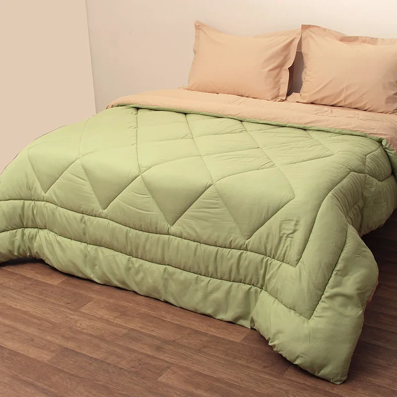Πάπλωμα Υπέρδιπλο 220X240 Viopros Microfiber Πράσινο/Μπεζ (220x240)