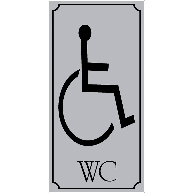 Πινακίδα Σήμανσης WC Για Αμέα 75x150mm