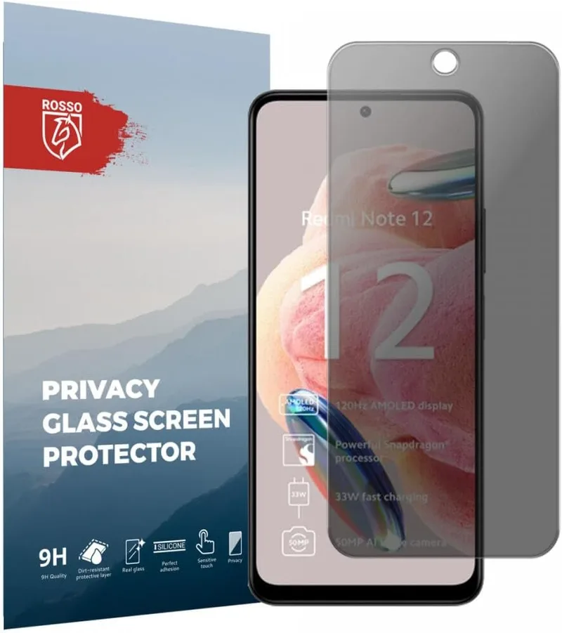 Κόκκινο Tempered Glass Privacy - Αντιχαρακτικό Γυαλί Προστασίας Απορρήτου Οθόνης Xiaomi Redmi 12 (8719246429101)