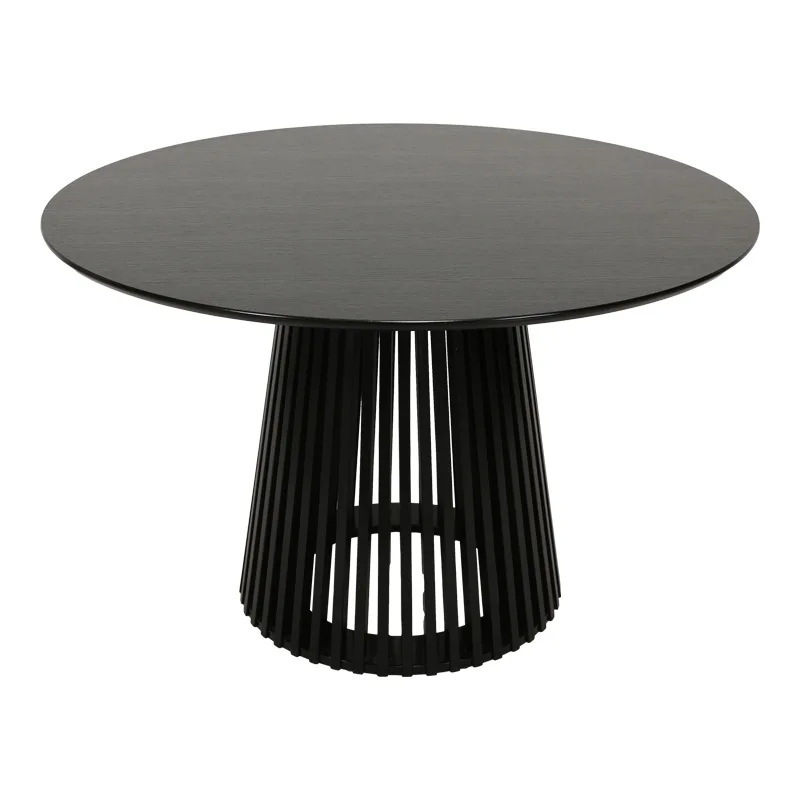 Τραπέζι Domonic pakoworld mdf σε μαύρη απόχρωση Φ120x75εκ - PAKO WORLD - 260-000036