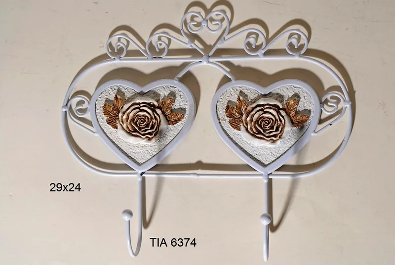 Κρεμάστρα 2 Θέσεων Μεταλλική Royal Art 29x24εκ. TIA6374 (Υλικό: Μεταλλικό) - Royal Art Collection - TIA6374