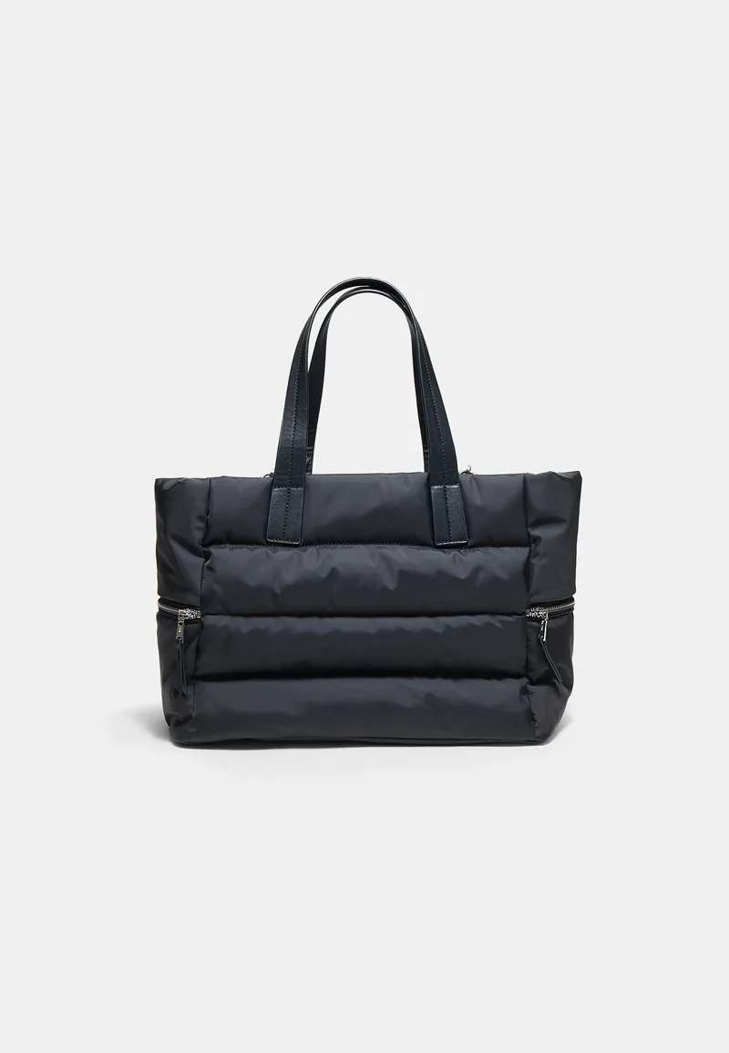 Stradivarius Καπιτονέ Τσάντα Shopper Ώμου Μαύρο Os
