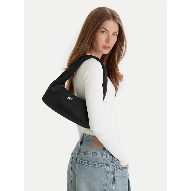 Τσάντα Tommy Jeans Tjw Urban Nylon Shoulder Bag AW0AW17886 Μαύρο