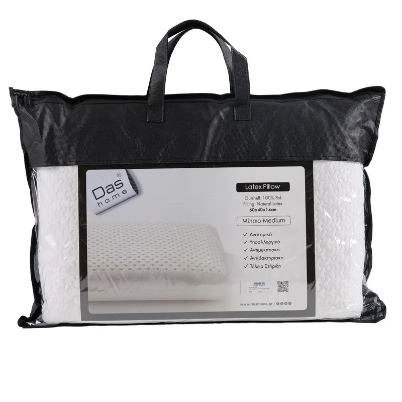 Ανατομικό Mαξιλάρι Μέτριο Latex Das Home 1038 White 60x40