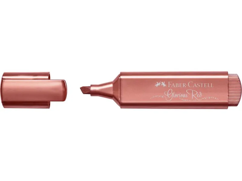 Μαρκαδόρος υπογράμμισης Textliner Metallic Faber-Castell - Κόκκινο μεταλλικό