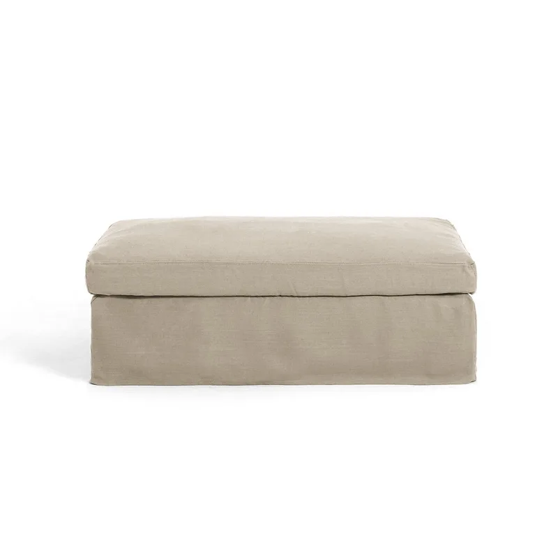 Υποπόδιο από λινό γκοφρέ Μ55xΠ110xΥ45cm