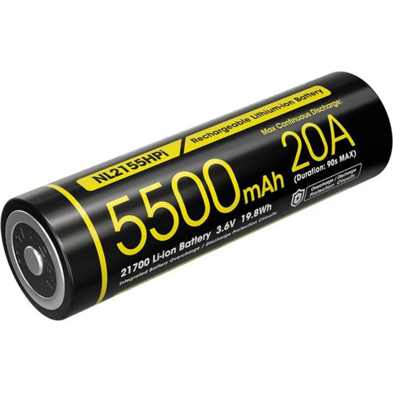 Μπαταρία Nitecore NL2155HPi Επαναφορτιζόμενη 21700 Li-ion 5.500mAh 3.6V (6952506497225)