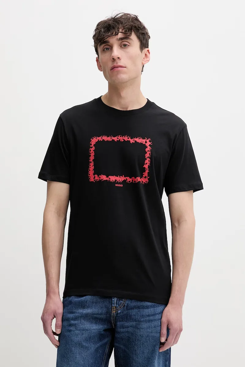 HUGO t-shirt ανδρικό βαμβακερό Duhorse