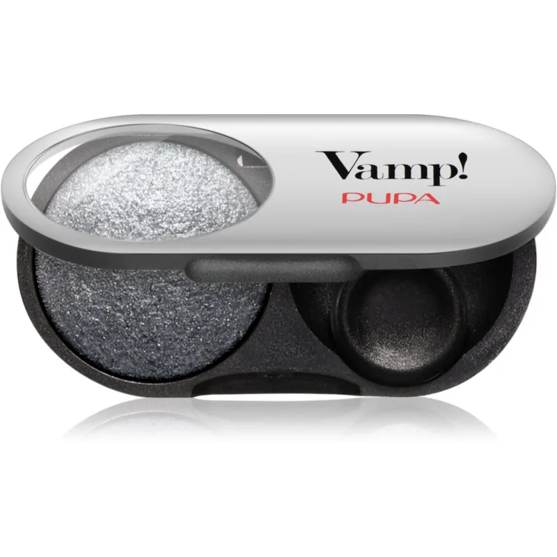 PUPA Milano Vamp! Radiant Baked Eyeshadow μακράς διαρκείας λαμπερές σκιές ματιών απόχρωση 308 Anthracite Grey - WET & DRY 1 γρ