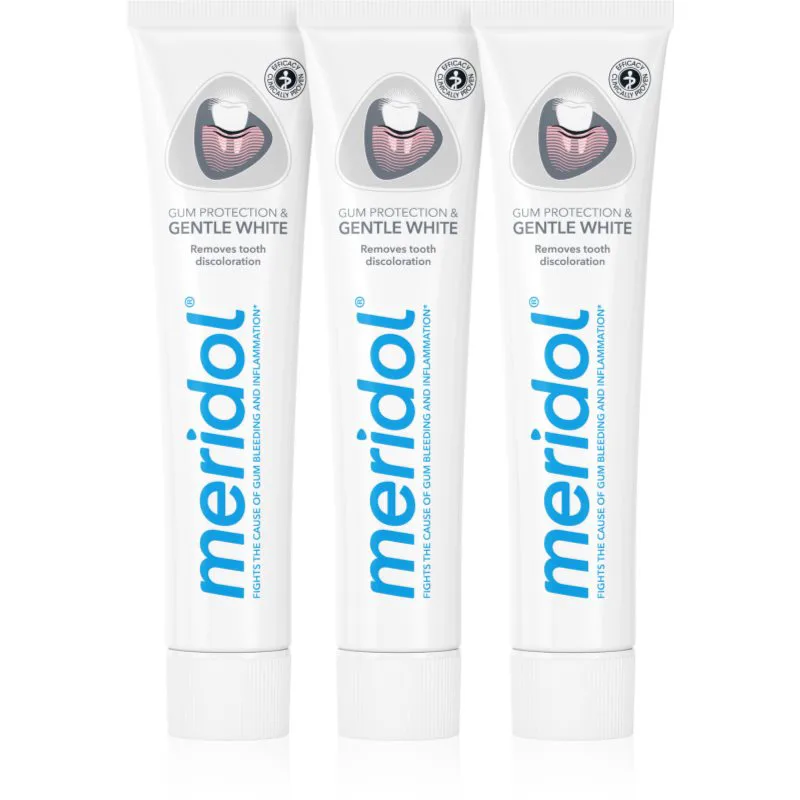 Meridol Gum Protection Whitening λευκαντική οδοντόκρεμα 3 x 75 ml