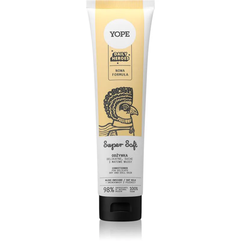 Yope Daily Heroes Soft Conditioner Oat Milk δυναμωτικό μαλακτικό για εύθραστα μαλλιά 170 ml