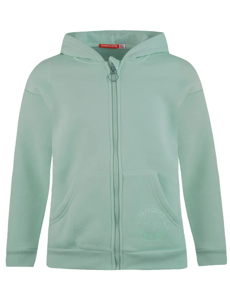 Fleece ζακέτα Energiers Basic Line με κουκούλα - ΜΕΝΤΑ 16-100281-5-9