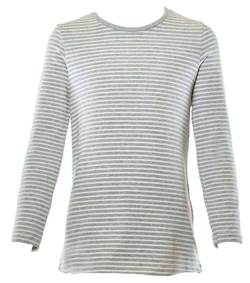 ΜΠΛΟΥΖΑ ΜΑΚΡΥΜΑΝΙΚΗ BENETTON FOUNDATION TK W ΓΚΡΙ/ΛΕΥΚΟ (82 CM)-(1-2 ΕΤΩΝ)