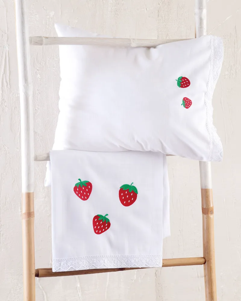 Σετ Σεντόνια Κούνιας 3 Τεμαχίων Rythmos Fragola 100x160