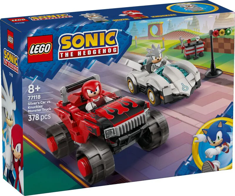 LEGO® Sonic The Hedgehog Silver's Car vs. Knuckles' Monster Truck (77118)