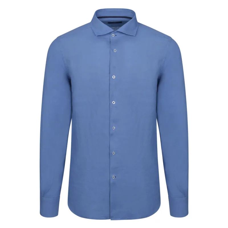 Superior Πουκάμισο Μπλε Ρουά 100% Λινό (Modern Fit)