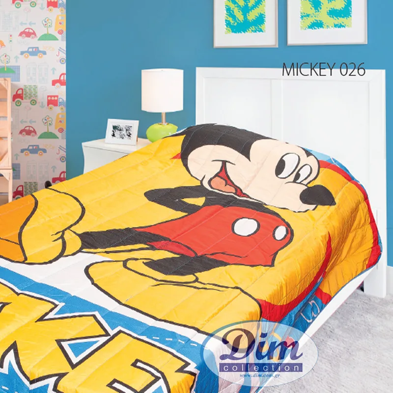 Κουβερλί Μονό 160X250 Dimcol Disney Mickey 26 Μπλε (160x250)