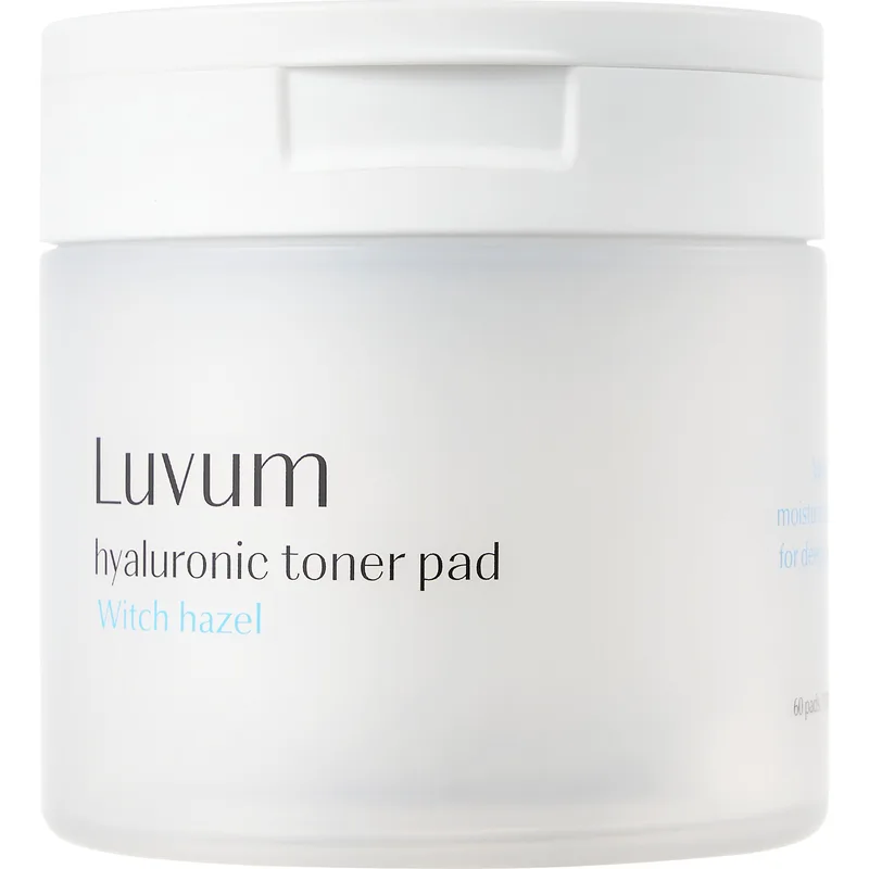 Luvum Hyaluronic Toner Witch Hazel Pad Ενυδατικά & Απολεπιστικά Toner Pads με Εκχύλισμα Αμαμελίδας 60 Τεμάχια