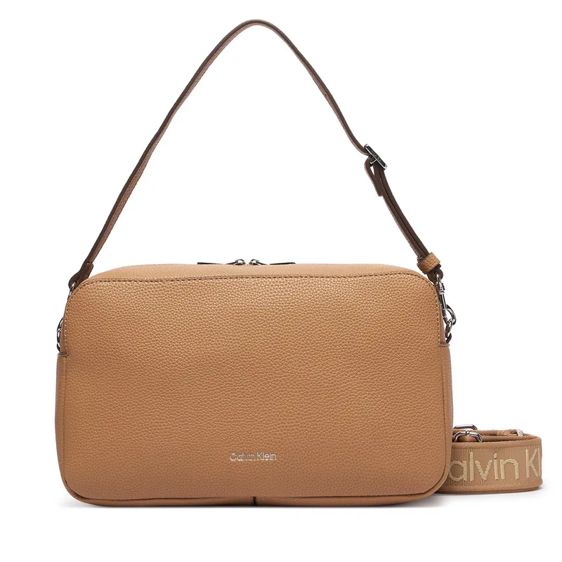 Τσάντα Calvin Klein Webbing 2X Strap Lg Camera Bag LV04F3642G Μπεζ