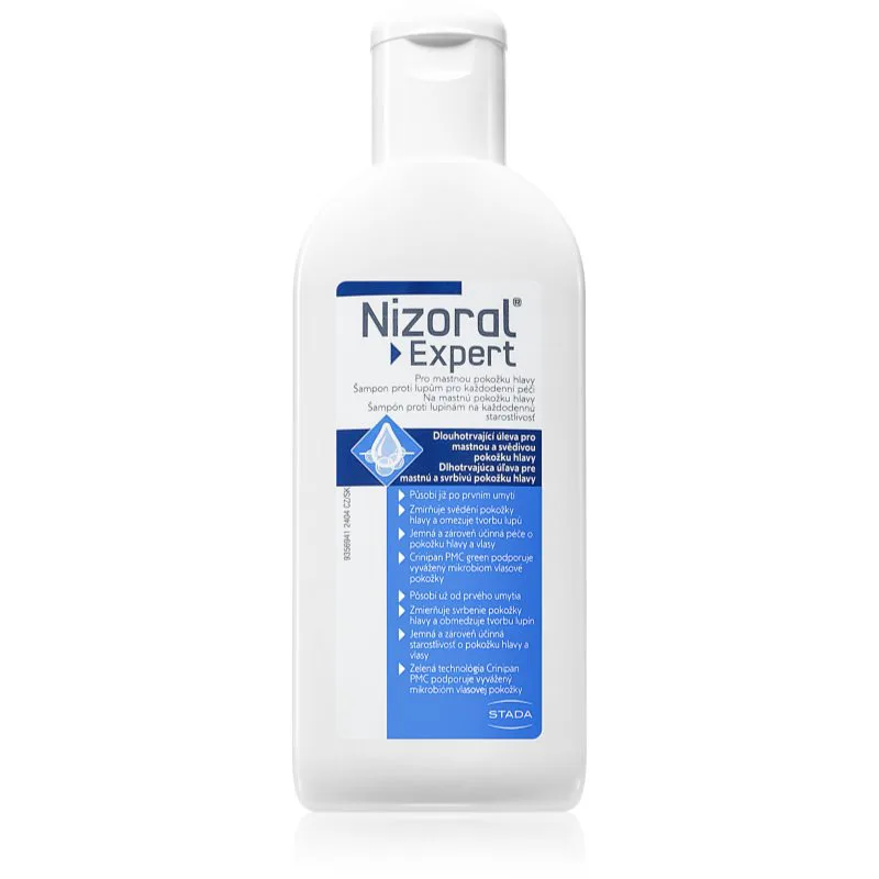 Nizoral Expert απαλό καθαριστικό σαμπουάν για την αντιμετώπιση της λιπαρής πιτυρίδας 200 ml