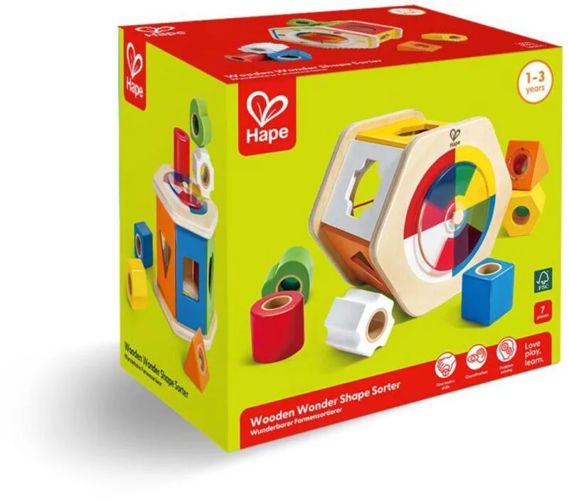 Hape Early Explorer Ξύλινο Wonder Shape Sorter (E0516A)