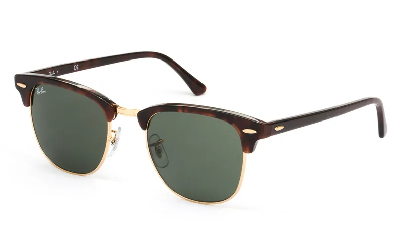 RAY BAN ΓΥΑΛΙΑ ΗΛΙΟΥ RAY BAN CLUBMASTER 3016 W0366 5121 3016 ΚαφέΧρυσό