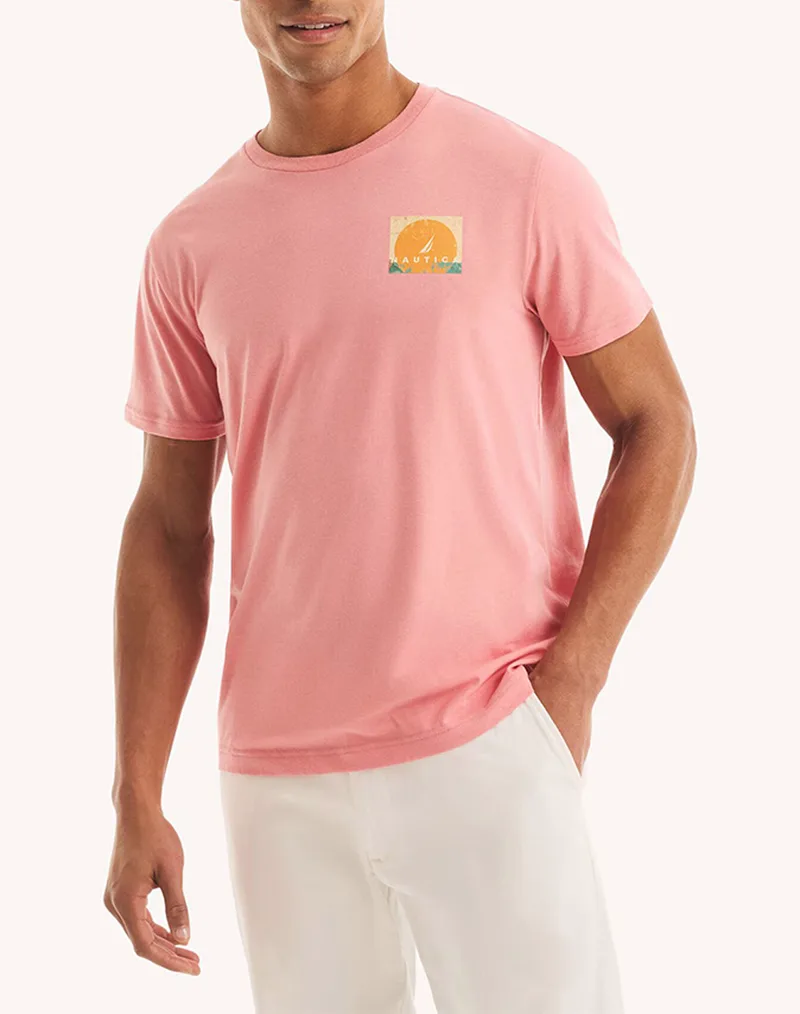 NAUTICA ΜΠΛΟΥΖΑ T-SHIRT ΚΜ SUSTAINABLE LAND AND SEA DP 3NCV65114-6BT deepPink