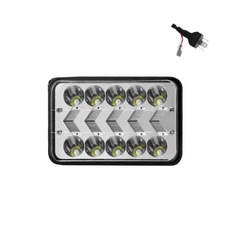 LED Αδιάβροχος Προβολέας Αυτοκινήτου 5" 12-24V με Βύσμα H4 Ψυχρό Λευκό - Πορτοκαλί