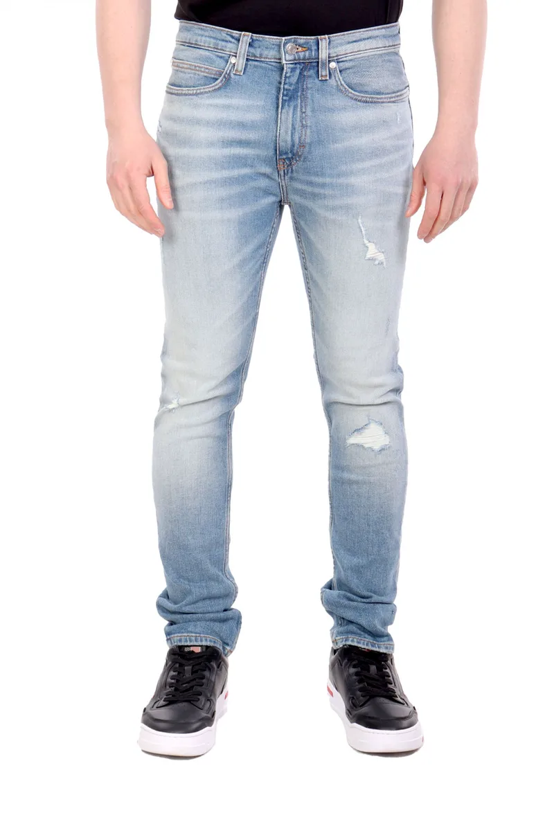 HUGO ΠΑΝΤΕΛΟΝΙ JEANS 734 EXTRA-SLIM FIT ΑΝΟΙΧΤΟ ΜΠΛΕ