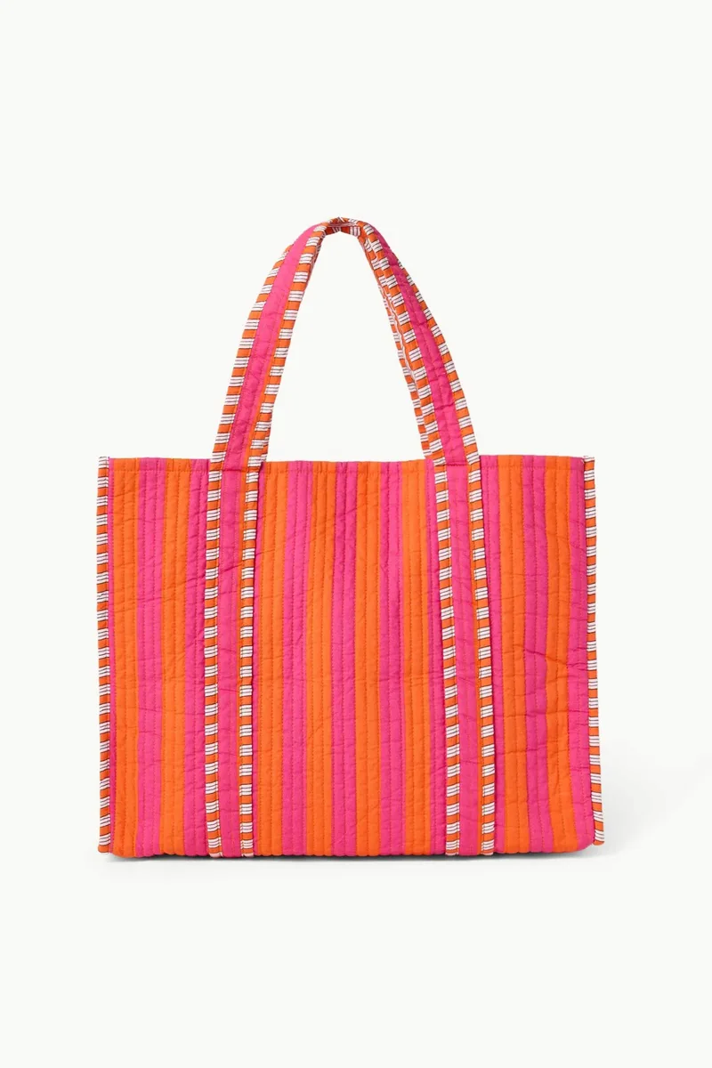 Coincasa γυναικεία τσάντα shopper με ριγέ σχέδιο - 006816401 Ροζ