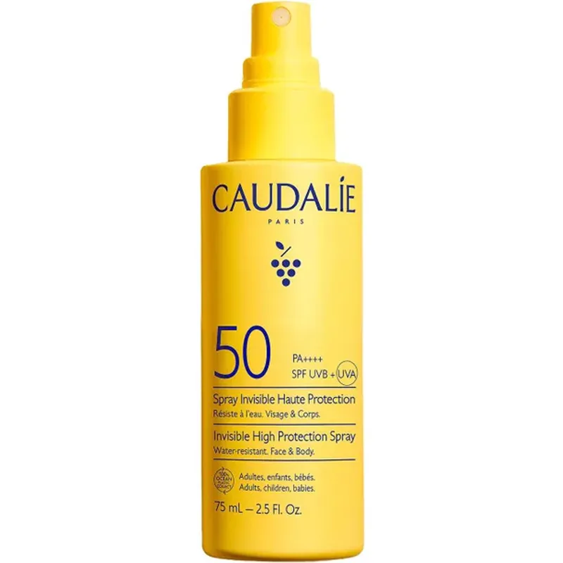 Caudalie Vinosun Spf50 Invisible Spray Λεπτόρρευστο Αντηλιακό Spary Προσώπου & Σώματος Υψηλής Προστασίας για Όλη την Οικογένεια 75ml